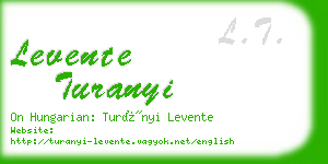 levente turanyi business card